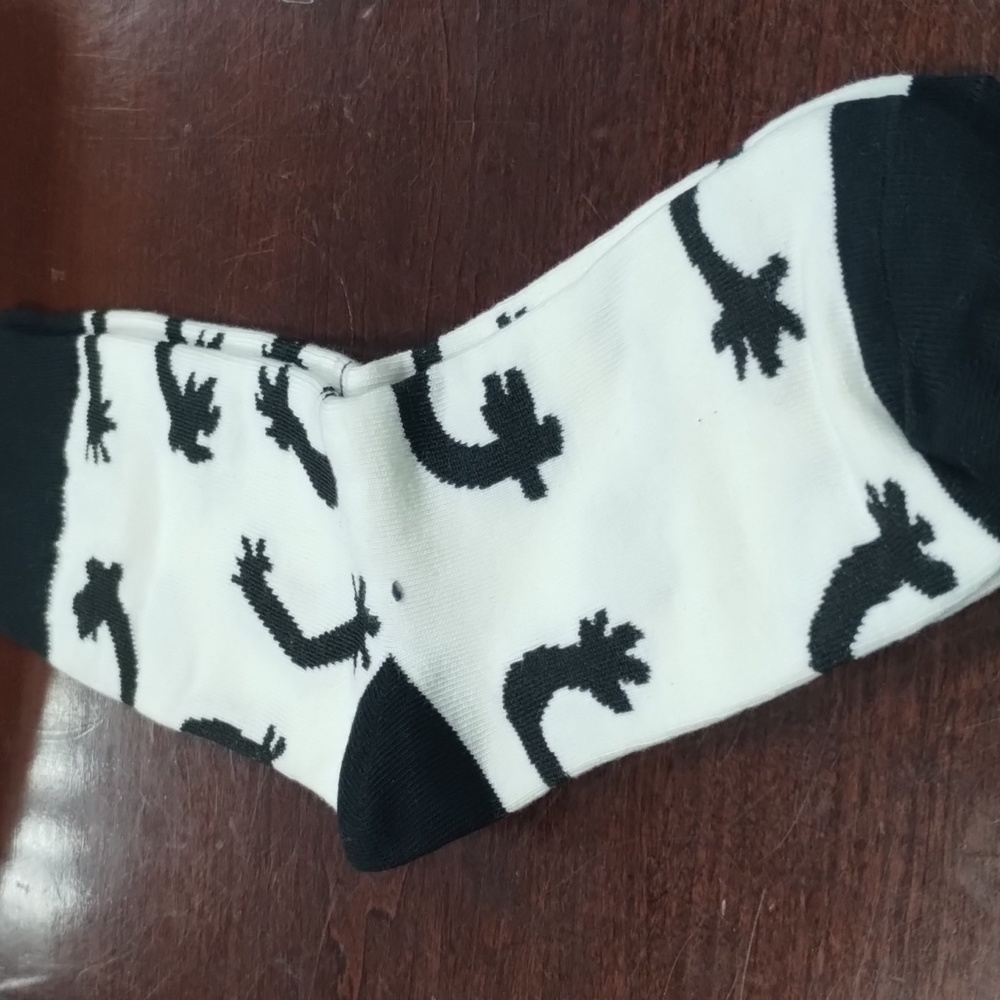 Socks above the ankle below the knee